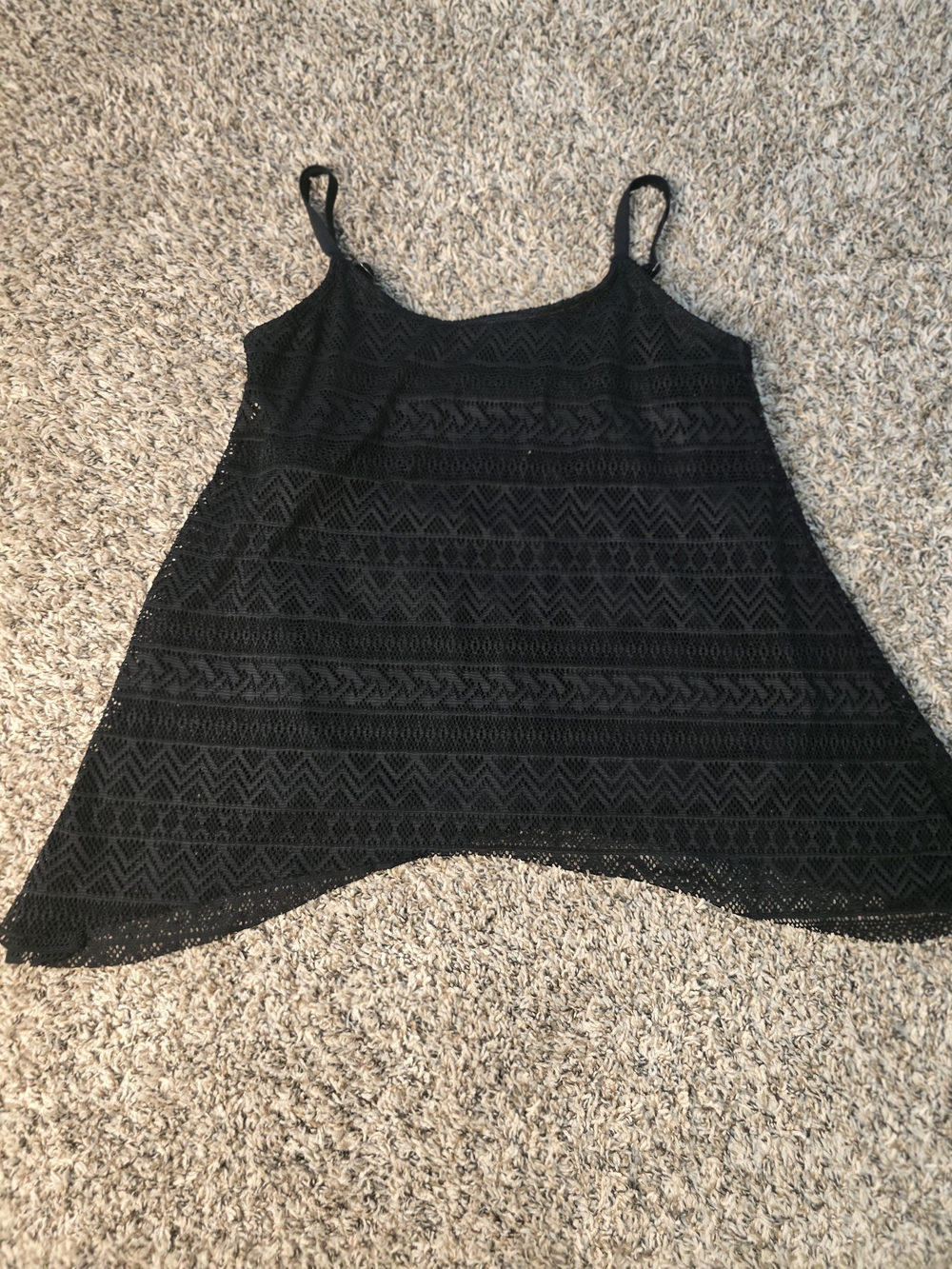 Black Knitted Sleeveless Women's Tank Top